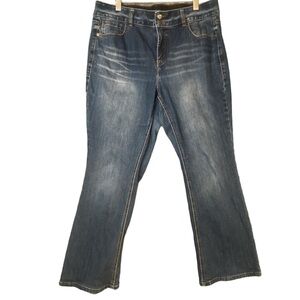 Lane Bryant High Rise Bootcut Size 18 Stretch Waist Dark Wash Jeans 29” Inseam